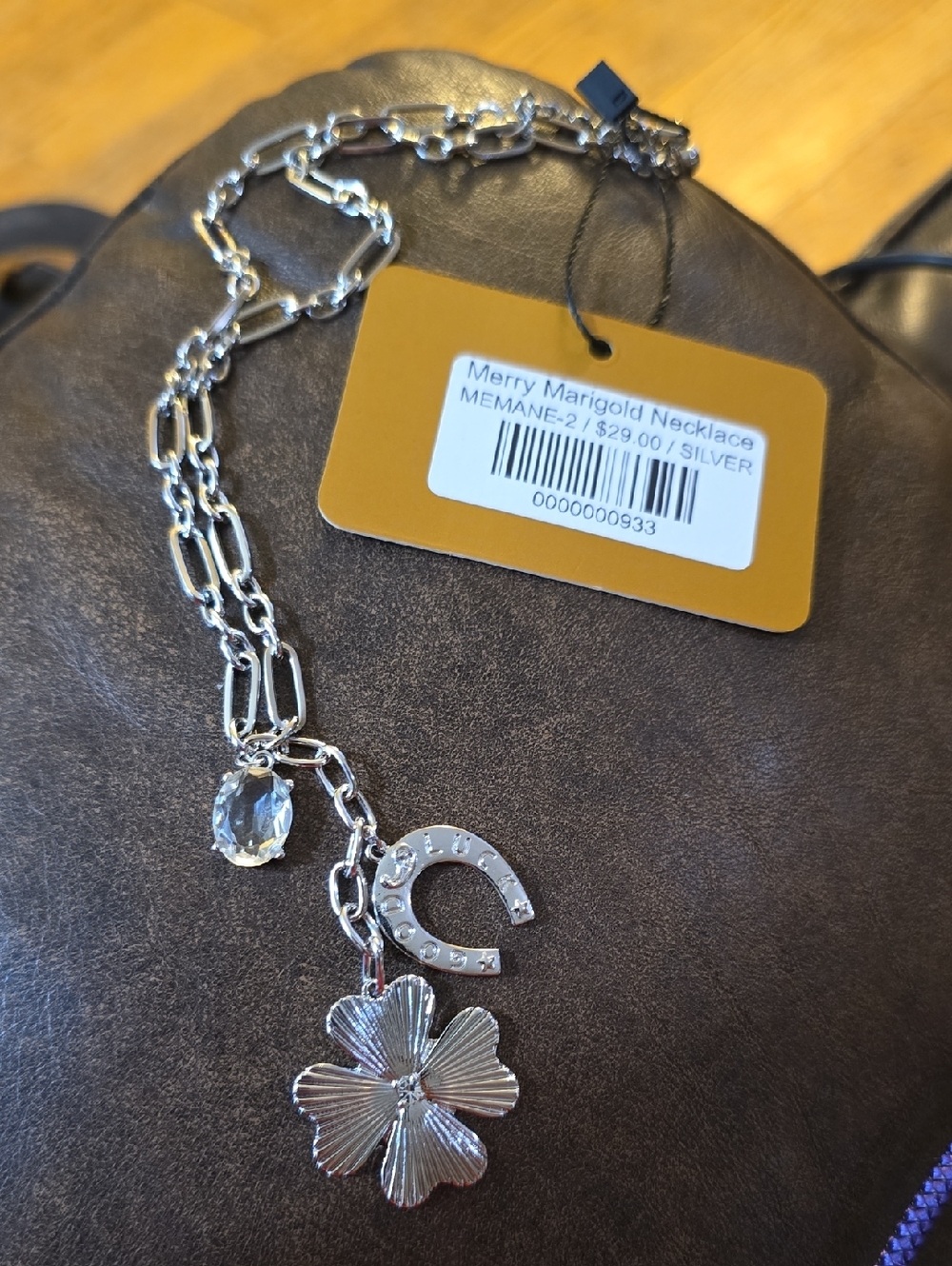 Rodeo Quincy Silver Clover & Horseshoe Necklace